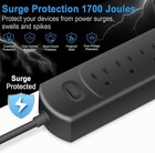 Power Strip Surge Protector Socket 6 Outlets 3 94ft Extension Cord Plug Us