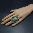 Vintage Robert Platero Navajo Royston Turquoise Sterling Silver Ring Size 8 25