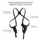 Leather Tactical Shoulder Underarm Gun Holster Pistol Concealed Black Universal