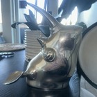 Drexel Heritage Polished Stainless Steel Rhino Head Wall Mount Chrome 9 5 X 7