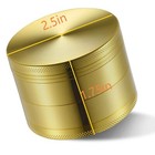 4-piece 2 5in Spice Herb Grinder Metal Herb spice Grinder 45 Sharp Gold 2-in-1