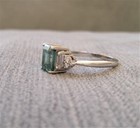 1 6 Ct Antique Mint Green Emerald Cut Cubic Zirconia Classic Engagement Ring