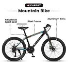 26 Inch Mountain Bike Shimano 21 Speeds Disc Brakes Suspension Mtb Bicycle Steel