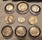 Silver Coins - Quarters   Dimes   Buffalo Nickels   Old Lincoln Cents - Lot