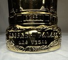 Vtg Luminarc Caesars Palace Gold Glass Pillar Goblet 8    Tall Las Vegas Souvenir 