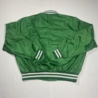Vintage John Deere Satin Bomber Jacket Swingster Usa Men   s Large Green Usa Made