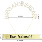 Yariew Gold Happy Anniversary Headband And Sash For Women One Size 
