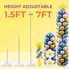 Balloon Column Stand Kit Set Of 2  7 Ft Adjustable Ballon Arch Stands With Ba   