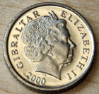 2000 Gibraltar 5 Pence Barbary Ape Unc  