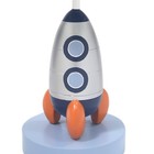 Lambs   Ivy Milky Way Blue silver Rocket Ship Nursery Lamp With Shade   Bulb