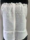 Antique Victorian Wh Cotton Corset Cover W Embroidery  Add Ribbons For Fit  M l