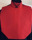English Hunt Seat Ratcatcher Red Show Bib Dickie Black Collar Embellishment