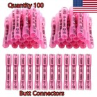 16-22 Gauge Heat Shrink Butt Wire Connectors Crimp Terminals Red 50 100 200pcs