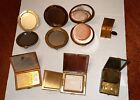 Vintage Gold Tone Compacts Mirrors Powder Make-up Lot Of 7