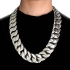 Heavy Strong 32mm Silver  gold Plated Link Chain 316l Stainless Steel Necklace