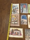 Vintage Christmas Cards Holiday Greetings Unused - No Envelopes Angels  read 