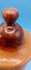 Vintage Turned Wood Lidded Urn Vase Jar Pot Polished Varnished Decorative