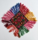 Vtg Matyo Hungarian Doily Centerpiece Vibrant Dramatic Hand Embroidery Bohemian