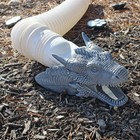 Dragon Garden Downspout Sculpture  Splash Block Anchor W  Ramp