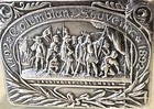 Antique Vintage 1892 Columbus Snuff Box Coin Vesta Match Safe Case Holder Old