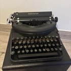 Rare Antique 1930s Remington Deluxe Black Noiseless Portable Typewriter   Case