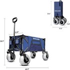 Beach Wagon With Big Wheels For Sand  Heavy Duty Folding Beach Cart 220 Lbs  Uti