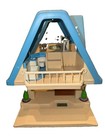 Vintage Little Tikes Large Blue Roof Doll House Dollhouse 1989 House Only Htf