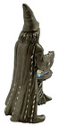 Vintage Masterworks Fine Pewter  wizard With Table  Swarvoki Crystal Accent