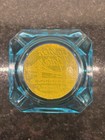 Vtg  Golden Gate Casino No  1 Fremont St Downtown Las Vegas Blue Glass Ashtray