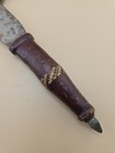 Antique African Leather Steel Dagger Ornate Tribal Blade Sheath 