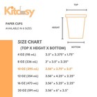 100 Pack 10 Oz  Eco-friendly White Disposable Paper Cups - Hot Tea Coffee Cups