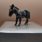 Vintage Lead Mule Donkey Miniature 3 Collectible Standing Gray  Farm Western 