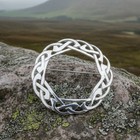 New Solid Pewter Celtic Knot Brooch Irish Scottish Ireland Large Round Pin