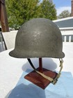 Wwii Front Seam Flex Bale Helmet 1944 solid  With Original Paint  Free Shipping 