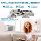 8 000 Btu Window Air Conditioner 350 Sq  Ft With Cooling  Dehumidifier  3 Fan