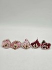 Lot Of 8 Vintage Miniature Porcelain Dolls Victorian Style Lace Dresses