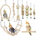 Bird Parrot Swing Toys  Chewing Standing Hanging Perch Hammock Climbing Ladde   