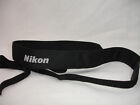 Nikon Camera Neck Strap  White Logo On Black  Genuine   1 1 8  Wide 
