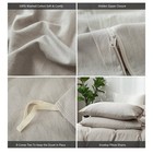 Moomee Bedding Duvet Cover Set  heathered Cream Grey  Queen 90 x90 
