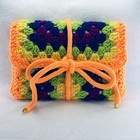 Handmade Crochet Book Sleeve   Velvet Bookmark Gift Set Book Lovers Fully Lined