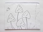Laura Heine  mushrooms  Collage Quilt Pattern 18 X40  Nos C2015