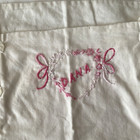 Vintage Baby Diaper Cover White Tatting Button Side Girls Name Dana Embroidered