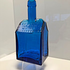Vintage Beautiful Blue E  C  Booz s Old Cabin Whiskey Bottle From Philadelphia