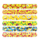 1-50 Emoji Funny Faces  Snap Slap Band Bracelets Loot Party Bag Fillers Favour