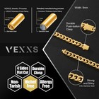 Cuban Link Bracelet Flat Cut  18k Real Gold Filled Stainless Steel Gold Brace   