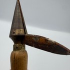 Antique Wooden Handled Cork Borer With Folding Blade Primitive Vintage Hand Tool