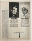 1964 Arthur Godfrey Lucille Ball Cbs Radio Advertisement Memorabilia Dwii19