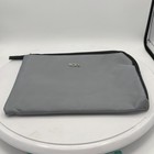 Tumi For Delta Grey Nylon Travel Amenity Pouch Zip Bag Organizer Case Lined