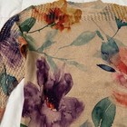 Floral Print Long Sleeve Knit Sweater
