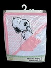 Vtg Baby Snoopy Pink Bath Towel   Mitt W  Bath Toys Set New In Package 